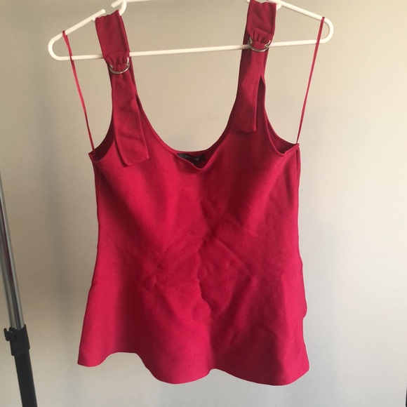 Portmans hot pink peplum tank top - Picture 4 of 7